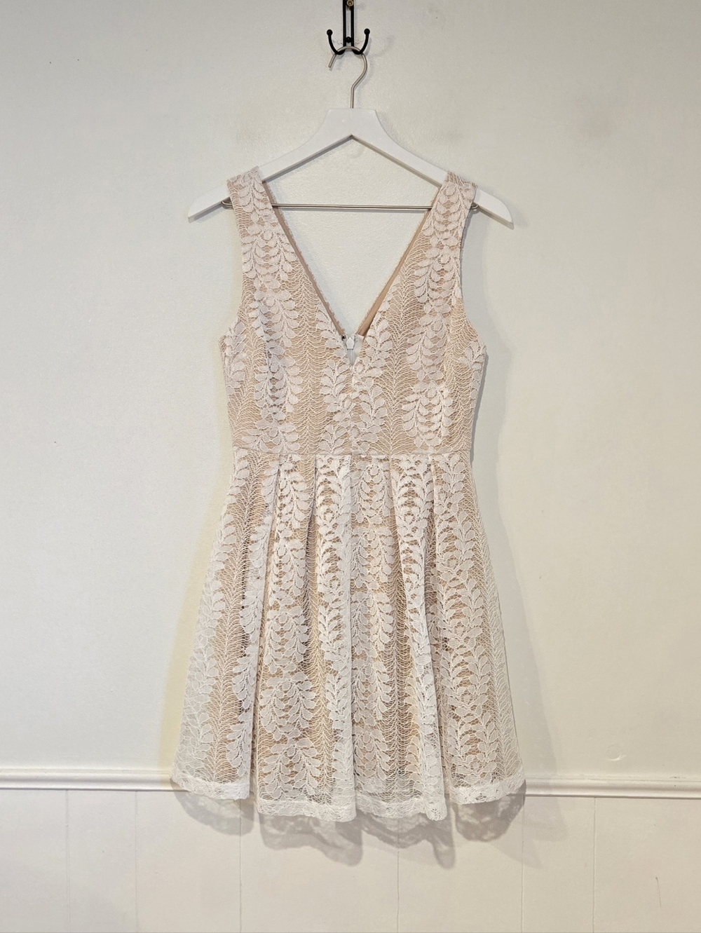 Lulus All My Heart Skater Mini Dress White Lace Bridal Summer Graduation Small - Picture 3 of 9